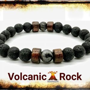 Lava stone rock bracelet 🌋